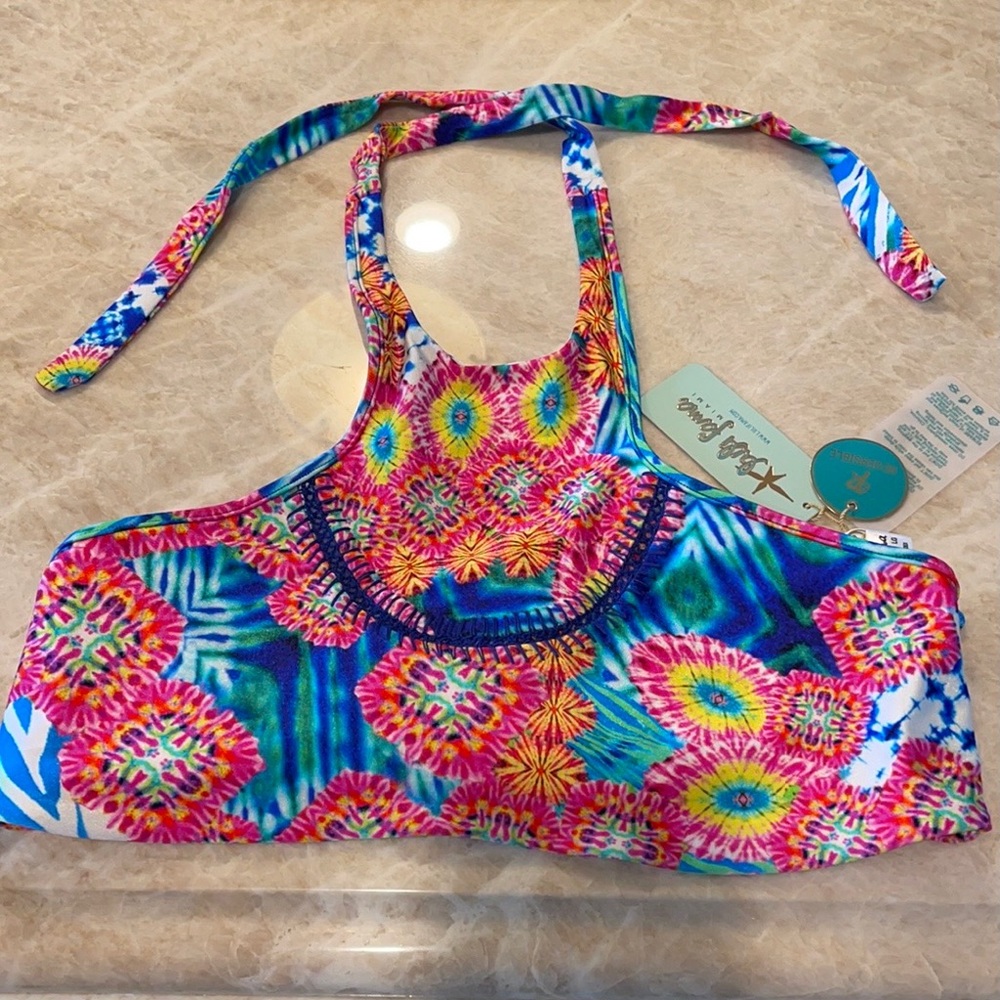 Luli Fama Halter Bikini Top Large